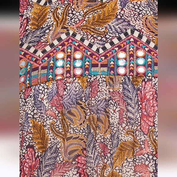 VERB By Pallavi Singhee Follow Multi Color Viscose Georgette PrintedTunic.Size M - Picture 4 of 16